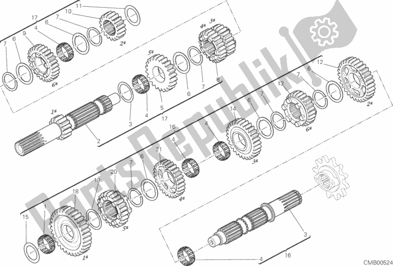 Toutes les pièces pour le Boîte De Vitesses du Ducati Scrambler Cafe Racer Thailand USA 803 2020